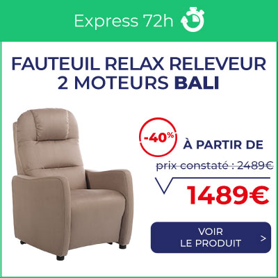 Fauteuil relax releveur 2 moteurs bali